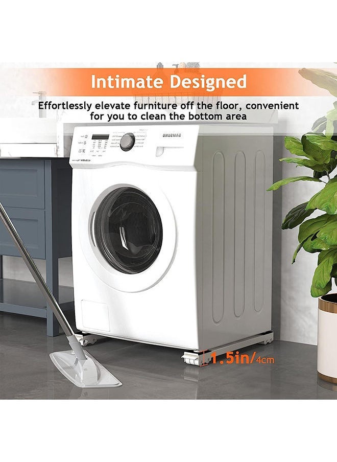 Arabest Furniture Dolly Mobile Roller, Extendable Appliance Rollers Mobile Washing Machine Base, Fridge Stand Moving Cart for Washing Machines, Refrigerators, Dryers, Dishwashers, White  - Image 4