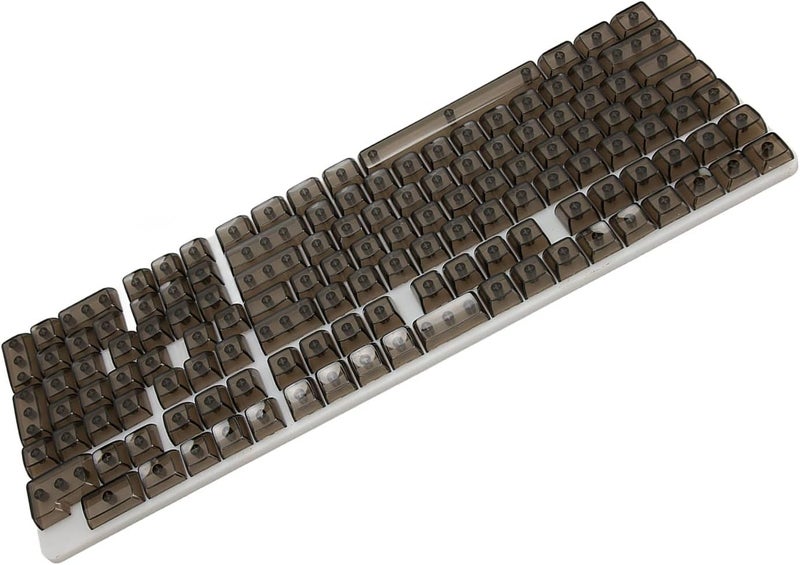 132 Keys High Transparent PC Keycap Set, CBSA Height Matte Ergonomic DIY Replacement Keycaps, Custom Gaming Keyboard Keycaps for 61/62/64/68/84/87/104/108 Keys Mechanical Keyboard (Black) - Image 4