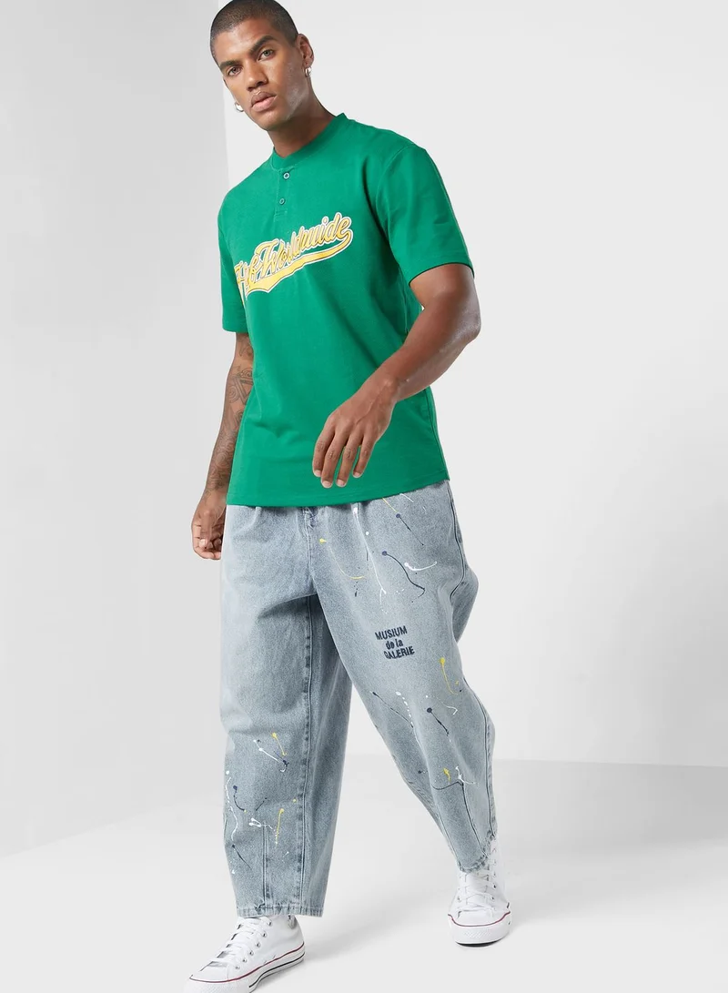 HUF Harlan Henley Baseball Polo