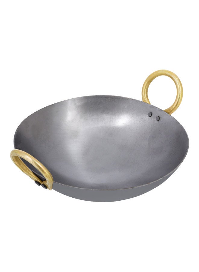 DELCASA Iron Wokpan Grey/Gold 23cm - Image 2
