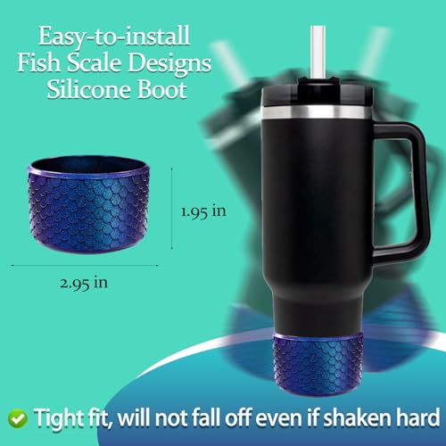 Lnulyaciy Chameleon Gradient Silicone Boots for 12-24oz Hydroflask Owala Tumblers, Anti-Slip Boot for Stanley Cup Accessories, 40oz, Reusable, Gradient Design with Superior Protection - Image 4
