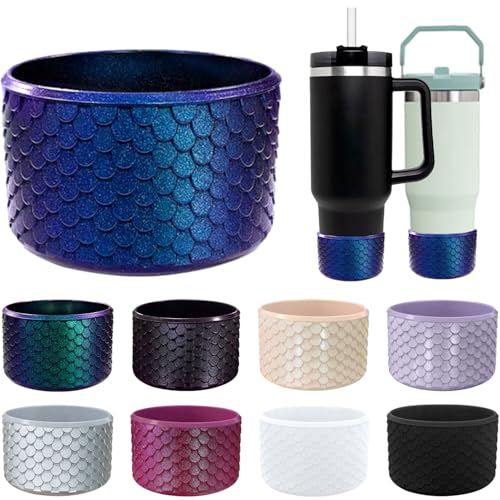 Lnulyaciy Chameleon Gradient Silicone Boots for 12-24oz Hydroflask Owala Tumblers, Anti-Slip Boot for Stanley Cup Accessories, 40oz, Reusable, Gradient Design with Superior Protection - Image 1