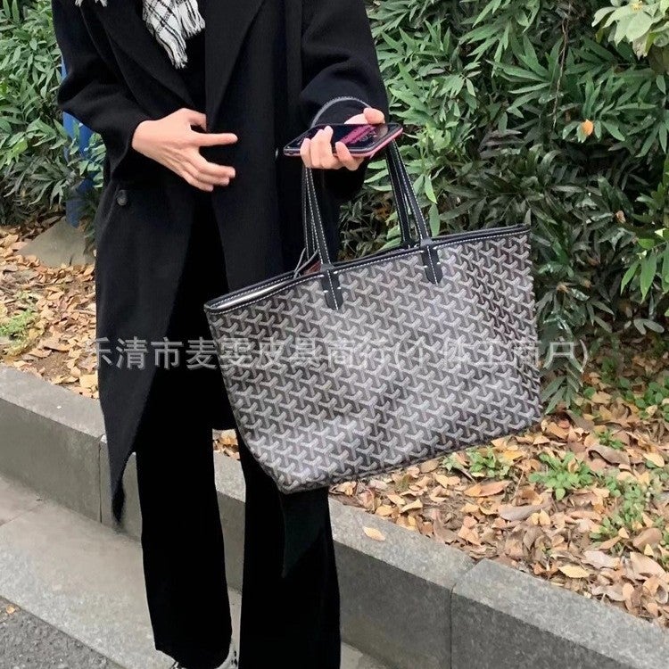 Dog Tooth Tote Bags, Goya Women''s Bags, and Y-Shaped Printed Shopping Bags, Large Capacity Mother-Daughter Bags in Stock - Image 3