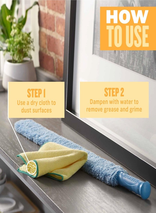 E-Cloth High Performance Dusting Cloth - Microfiber Dusters for Cleaning, Supplies for Housekeeping - Washable Cloths for Cleaning - Reusable Microfiber Cleaning Cloths - 2 Pack - Image 2