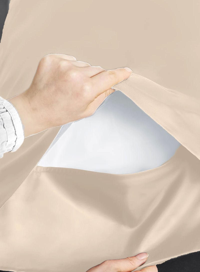 دكتور النووم طقم ملاءة سرير (3 قطع) دكتور النووم مصنوع من 100% فيسكوز مشتق من الخيزران مقاس سوبر كينغ - لون لون خشب البحر/كحلي - Image 3