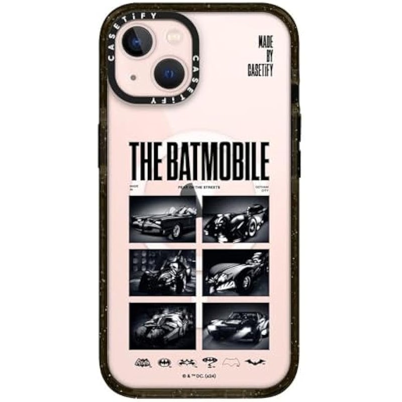 كاستيفي CASETiFY Impact iPhone 13 Case 【Batman Co-Lab / 4X Military Grade Drop Tested / 8.2ft Drop Protection/Compatible with Magsafe】 - The Batmobile - Clear Black - Image 1