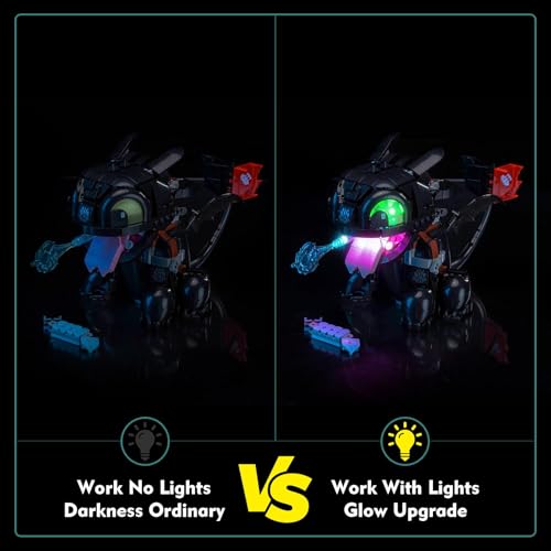 LocoLee Light kit Compatible with Lego 10375 How to Train Your Dragon Toothless  No Model Only Light LED Lighting Accessories Compatible with Lego 10375 Standard Version - Image 5