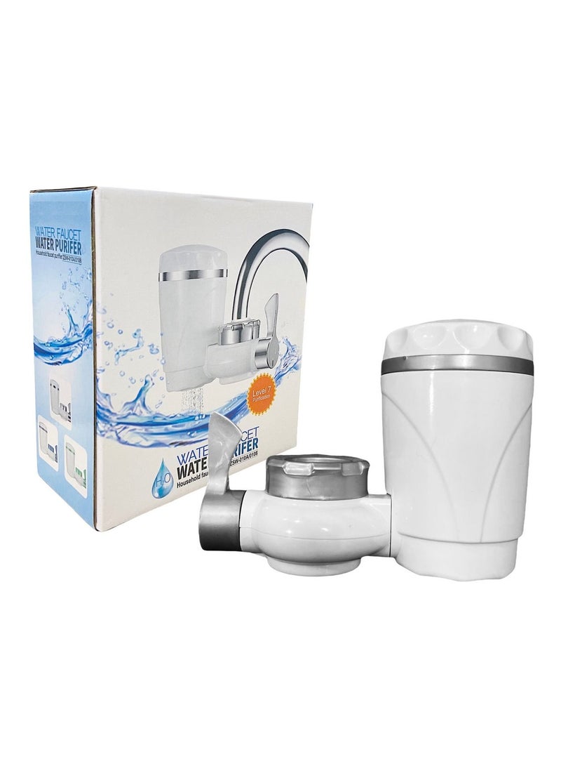 DubaiGallery Water Fllter Tap, Water Faucet Filter System Reduces Lead ABS Healthy Housing Faucet Water Purifier Double Outlet Faucet Mount Filter for Bathroom Kitchen - Image 1