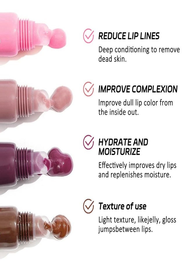 HHLTOH 4 PCS Butter Lip Balm – Ultra-Hydrating Lip Care with Shea Butter & Olive Oil, Soothes Dry Lips with Natural Tint & Gloss Effect, Lip Plumper Moisture & Light Lip Stain Finish Set 03 - Image 3