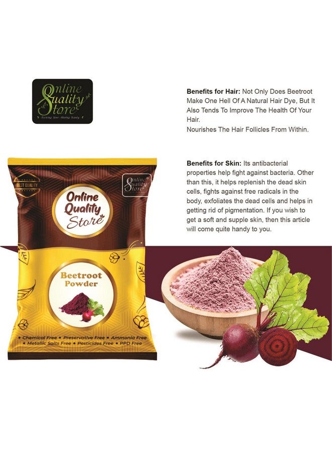 Online Quality Store Beetroot Powder 200G For Skin Hair Face Pack Beetroot Powder For Face And Hair Chukandar Powder - Image 3