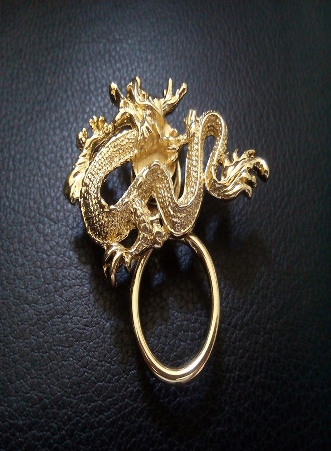 NOUMANDA Shiny Golden Chinese Dragon Magnetic Eyeglass Holder,Reading Glasses Holder (Gold) - Image 3