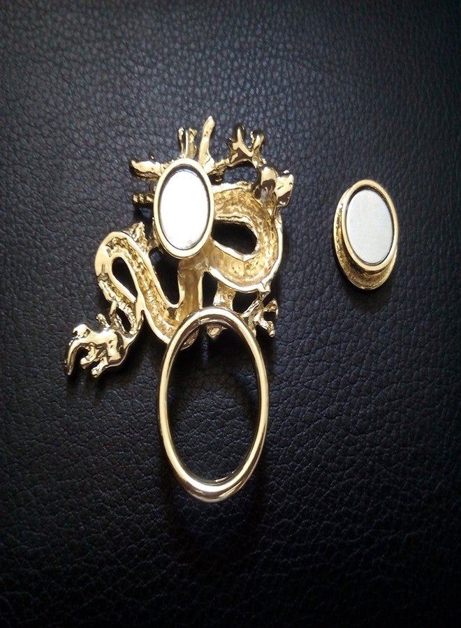 NOUMANDA Shiny Golden Chinese Dragon Magnetic Eyeglass Holder,Reading Glasses Holder (Gold) - Image 4