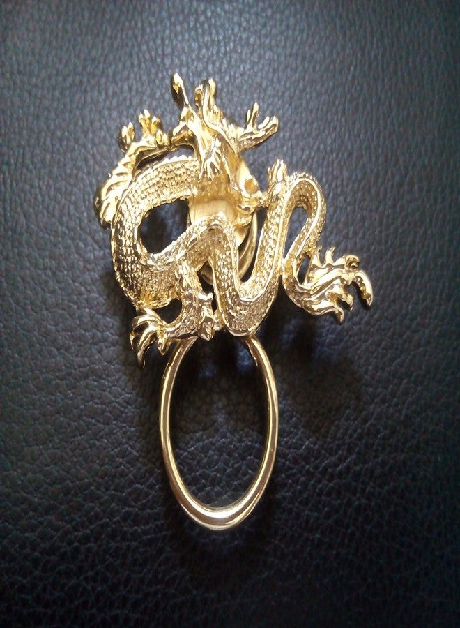 NOUMANDA Shiny Golden Chinese Dragon Magnetic Eyeglass Holder,Reading Glasses Holder (Gold) - Image 2