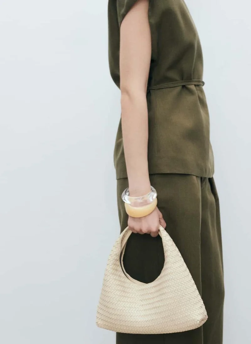 MANGO Pleated High Waist Pants