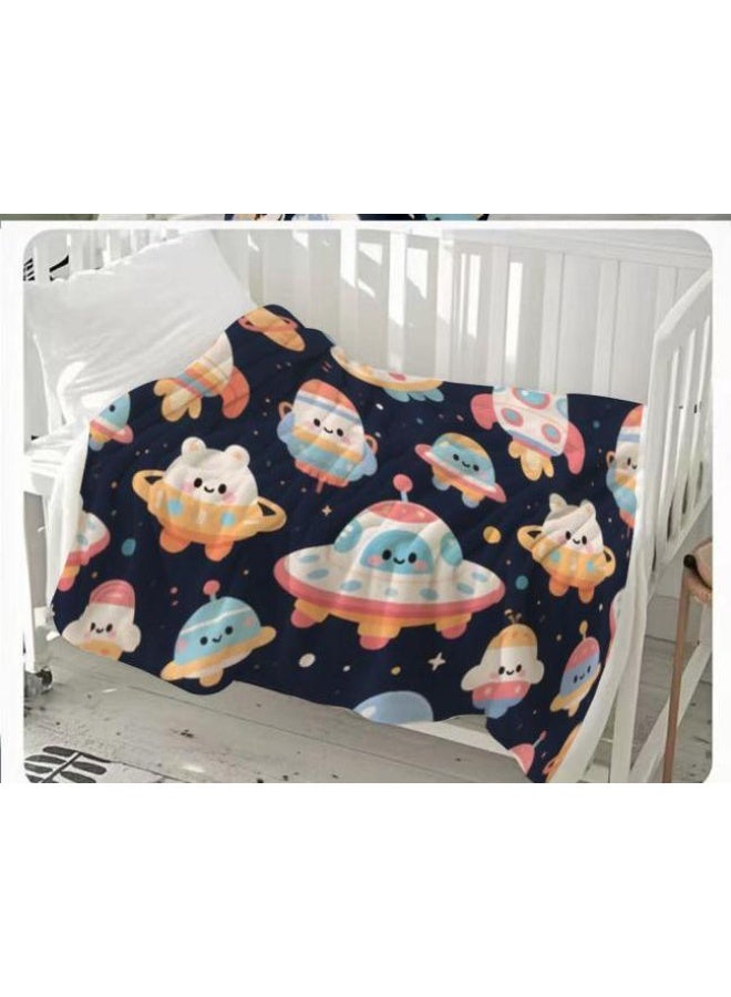 عام بطانية رقيقة من الفانيلا الكرتونية للأطفال والرضع (دافئة ومريحة، ومناسبة للنوم والألعاب) 70 سم * 100 سم - Image 2