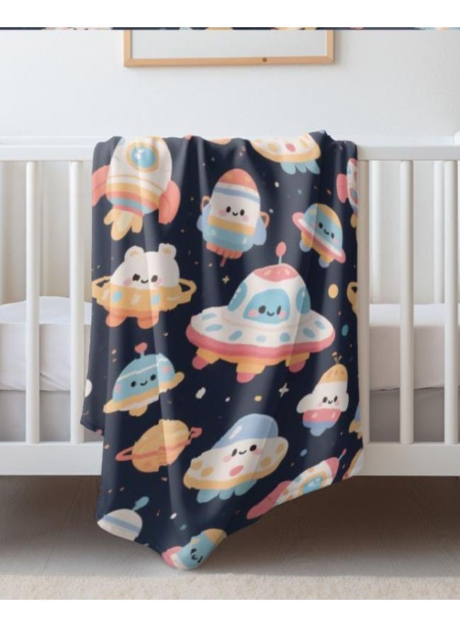 عام بطانية رقيقة من الفانيلا الكرتونية للأطفال والرضع (دافئة ومريحة، ومناسبة للنوم والألعاب) 70 سم * 100 سم - Image 3