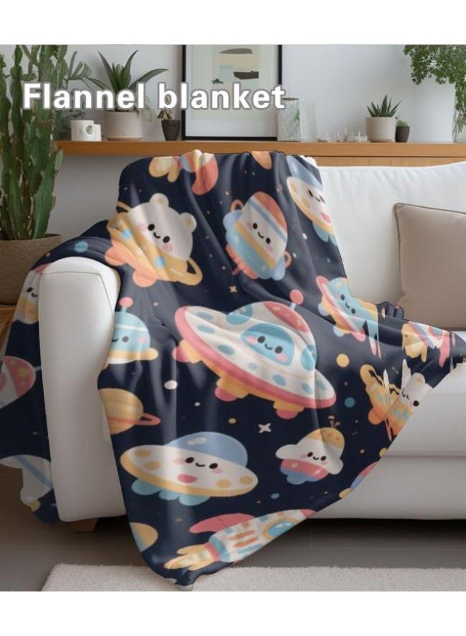 عام بطانية رقيقة من الفانيلا الكرتونية للأطفال والرضع (دافئة ومريحة، ومناسبة للنوم والألعاب) 70 سم * 100 سم - Image 5