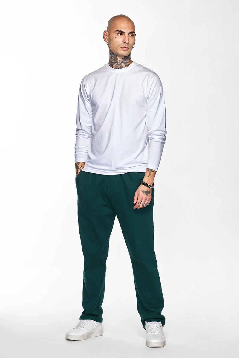 SNITCH Core Lab White Solid Slim Fit T-Shirt