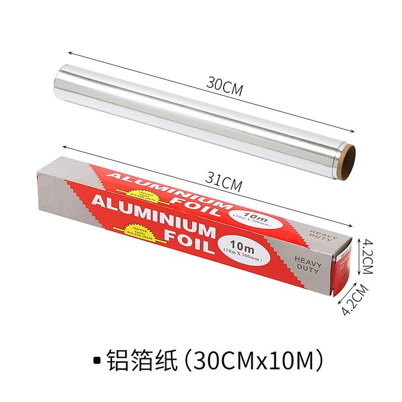 2934 silicone oil paper baking oven barbecue plate barbecue oil-absorbing paper food special tin paper non-stick household high temperature resistant 10 m aluminum foil paper