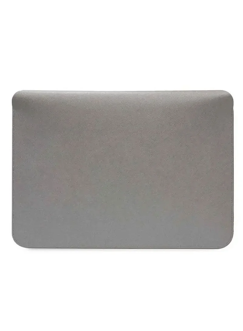 Karl Lagerfeld Saffiano Computer Sleeve with K&C NFT Logo / Fits Up to 14" Devices / High Quality Laptop Sleeve - Silver