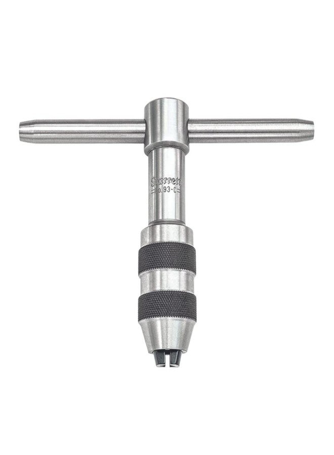 Starrett T-Handle Tap Wrench - Ideal for Holding Taps, Drills, Reamers and Small Tools - 1/4-1/2" Capacity Tap Size, 3-1/2" Body Length, 3/16-5/16" Square Shank - 93C - Image 1