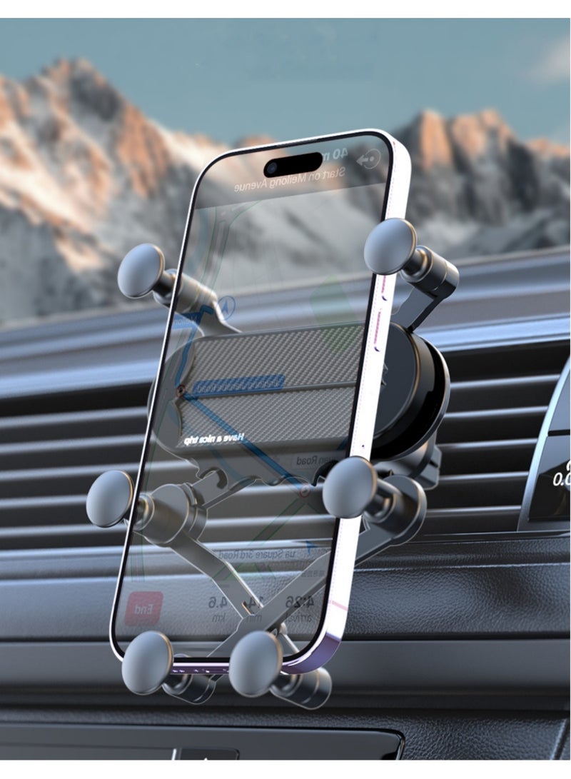 Mobile Holder For Car, Gravity Car Mobile Holders for Mobile Phone,Car Mounts For Mobiles Car Air Vent Clip Phone Mount Holder Universal Shockproof Clip Smartphone Stand - Image 1