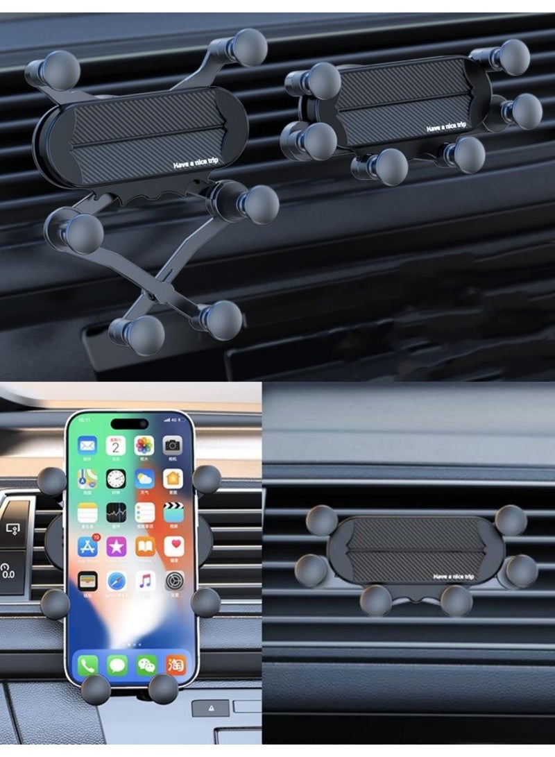 Mobile Holder For Car, Gravity Car Mobile Holders for Mobile Phone,Car Mounts For Mobiles Car Air Vent Clip Phone Mount Holder Universal Shockproof Clip Smartphone Stand - Image 4