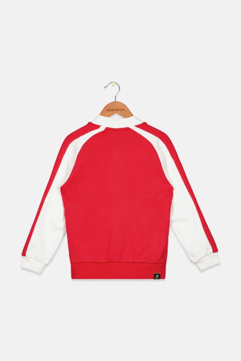 PUMA Kids Boy Graphic Print Track Jacket, Urban Red  - Image 2