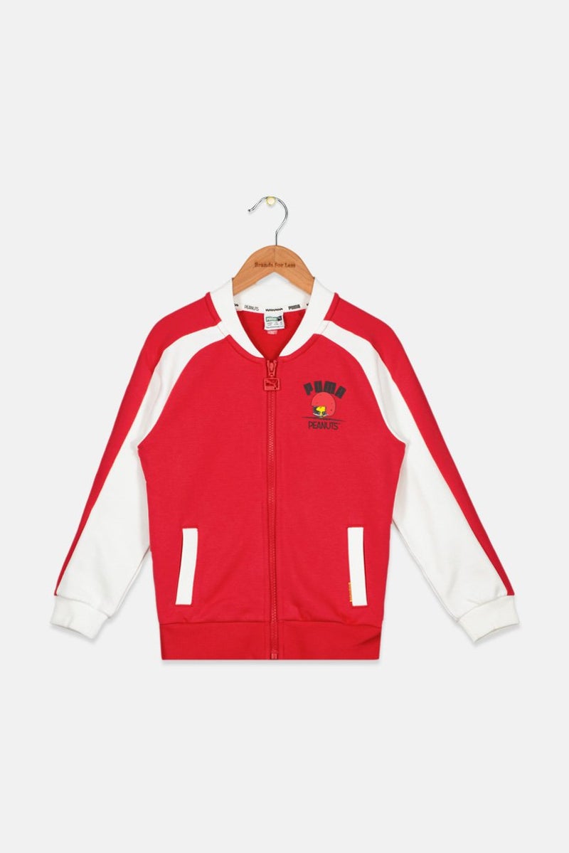 PUMA Kids Boy Graphic Print Track Jacket, Urban Red  - Image 1