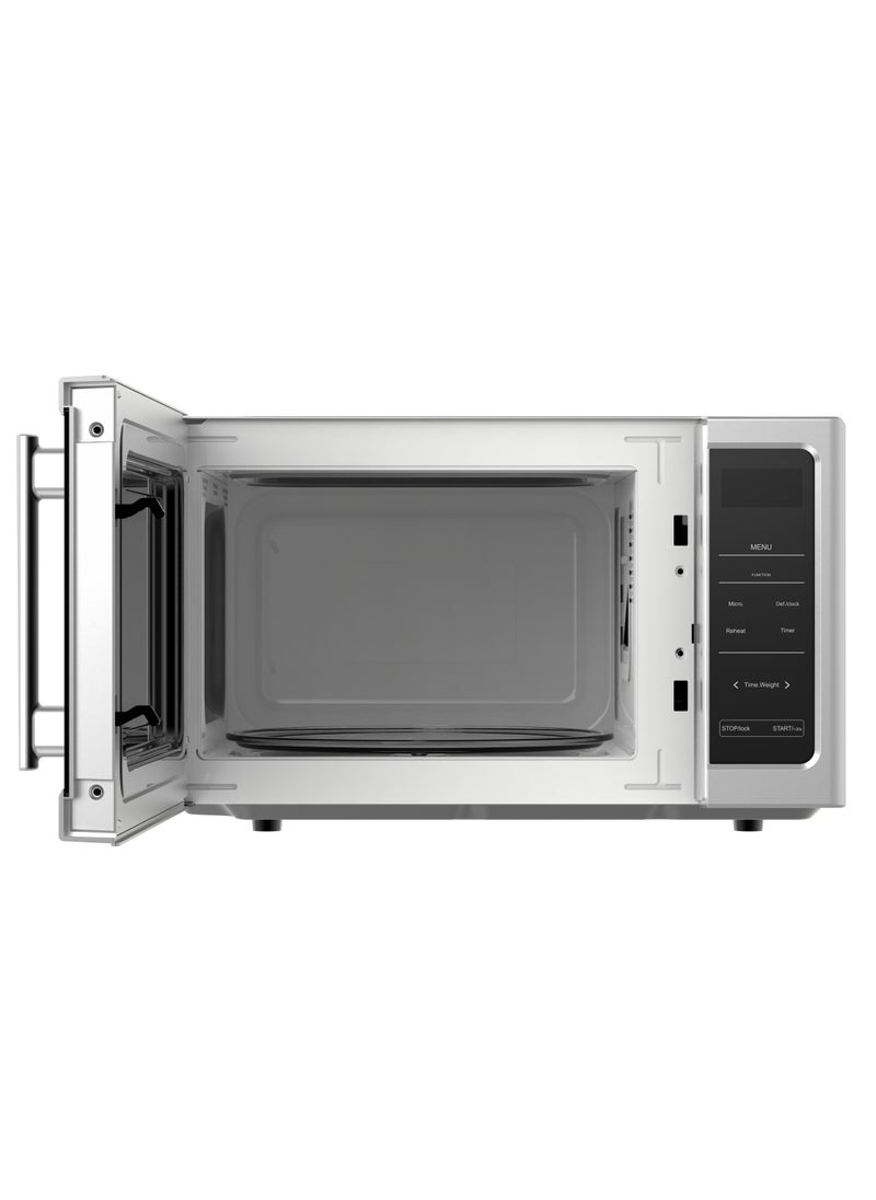 TORNADO - Tornado 25 Liters Digital Microwave Oven Solo with 10 Power Levels, 850W, Touch Control panel, Child-Safety-Lock, Defrost Function, 8 Auto cooking function, Silver, TWDS-25-S-E - Image 1