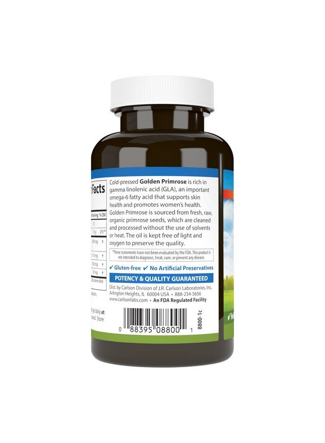 Carlson - Golden Primrose, 1300 mg Evening Primrose Oil, Cold-Pressed, Healthy Skin, Women's Health & Optimal Wellness, 50 Softgels - Image 3