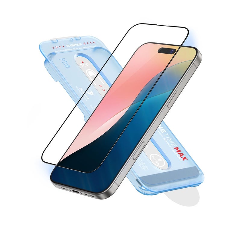 FLOLAB NanoArmour ONETIME MAX for iPhone 16 Pro Max Screen Protector Clear AntiBlue Light Screen ProtectorInfinity Edge MilitaryGrade Tempered Glass Durable Easy Install DustFree - Image 2