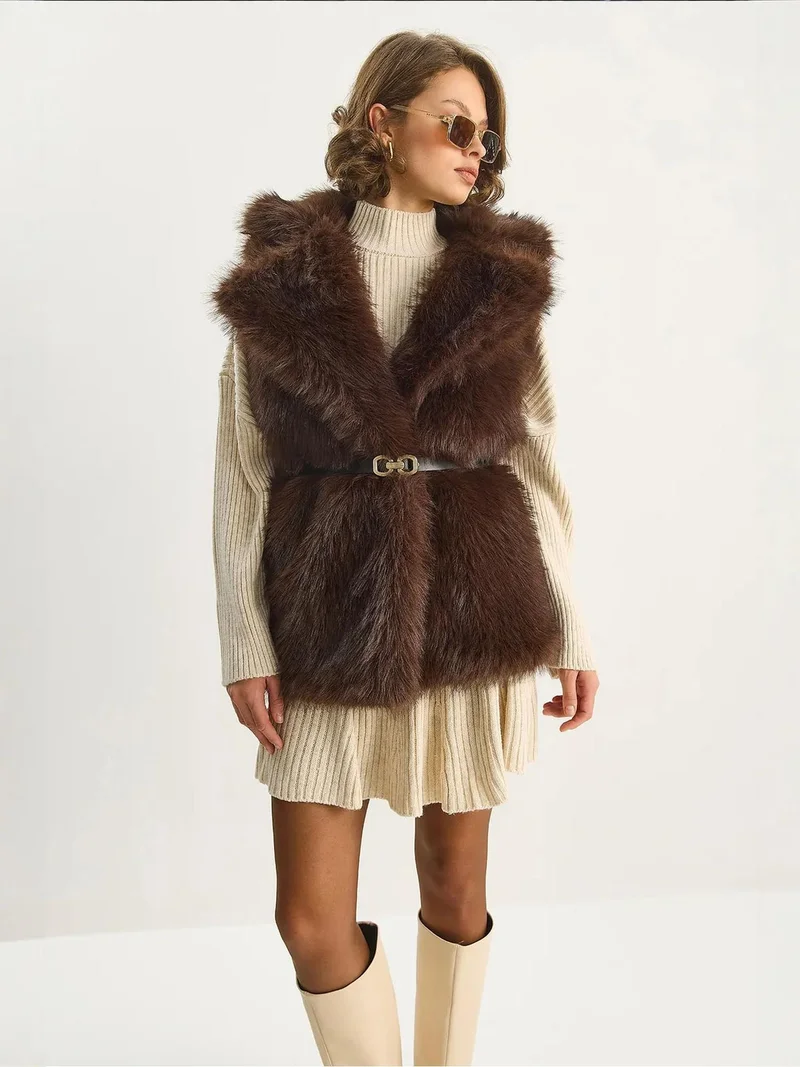 بيانكو لوتشي سترة خصر من الفرو الصناعي لوكسي