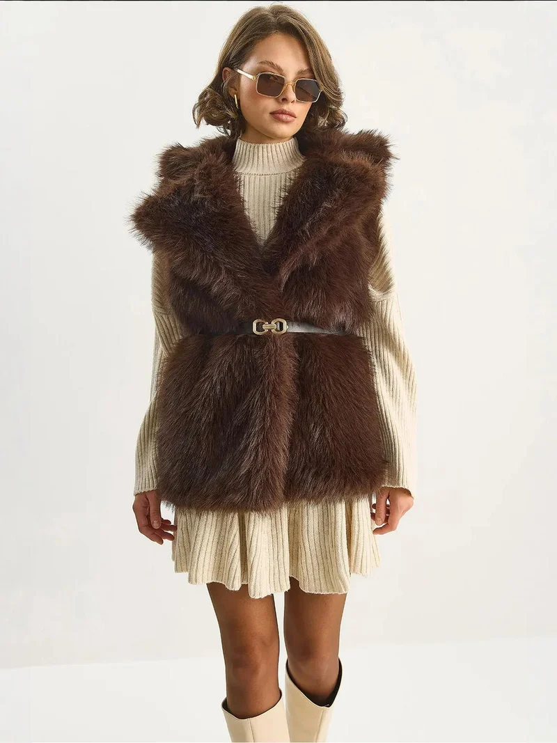 بيانكو لوتشي سترة خصر من الفرو الصناعي لوكسي