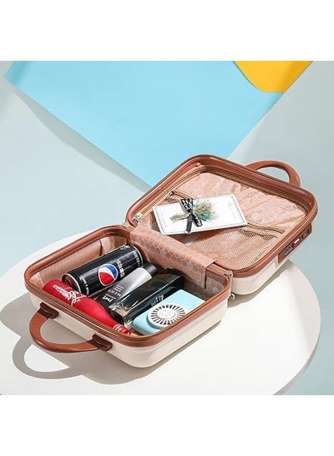TRADY Mini ABS Makeup Travel case Small Hard Shell Women's Compact Makeup Carrying Suitcase Portable Makeup Organizer for Camping Travel-Friendly Cosmetic Suitcase Lightweight Makeup case for Travel - Image 3