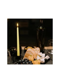 The Bros Gold Taper Candles 10 inch -Set of 4 Tapered Candles, Dripless and Smokeless,Long Candle,Tall Candlesticks, Home Dinner, Party, Wedding, Halloween, Churches,Christmas (25cm/4pcs, Gold)  - Image 4