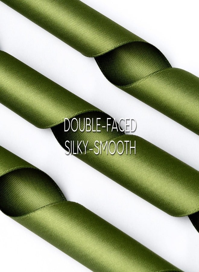 Keypan Moss Green Satin Ribbon 1-1/2 Inch x 50 Yards Double-Faced for Gift Wrapping Crafts Flower Bouquet Invitations Holiday Decorating - Image 3