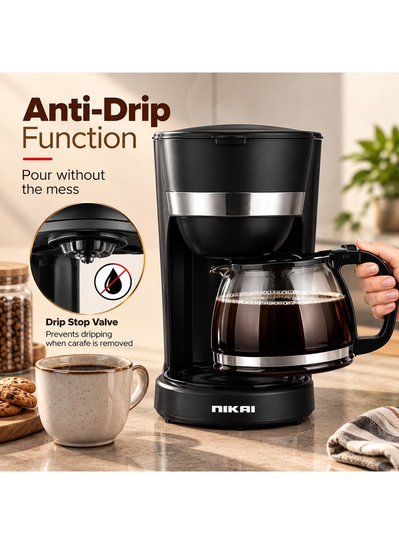 نيكاي ماكينة صنع القهوة 1.25 L 750 W NCM1210AX أسود - Image 3