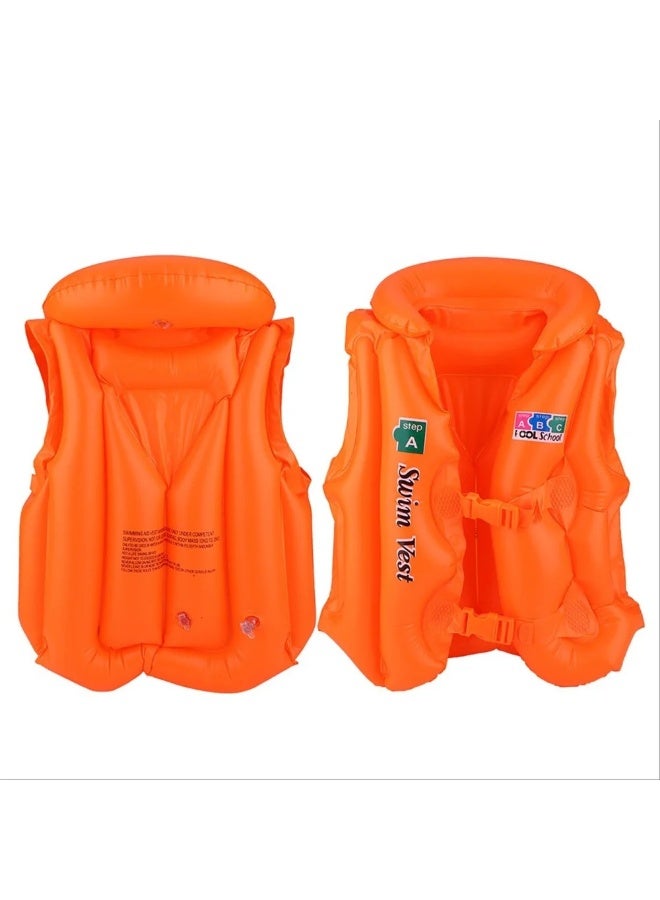 Step Inflatable Swim Vest Life 50cm Jacket With Safety Fasteners For Kids 4 Years And Above - Image 4
