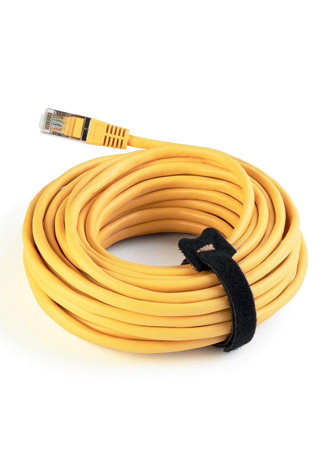 Durable Self-Gripping Reusable Cable Ties with Fastening Loop 200mm x 10mm, High Tensile Textile Organiser for Neat Cable Management, Pack of 5, Made in Germany | Cable ties reusable - Image 4