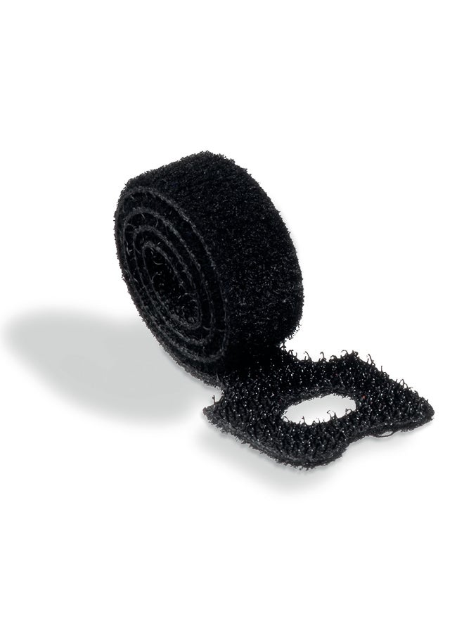 Durable Self-Gripping Reusable Cable Ties with Fastening Loop 200mm x 10mm, High Tensile Textile Organiser for Neat Cable Management, Pack of 5, Made in Germany | Cable ties reusable - Image 2