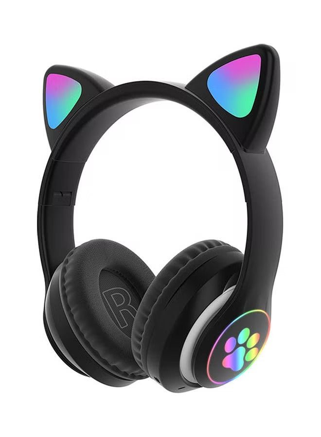 ACLIX Over Ear Music Headset Glowing Cat Ear BT 5.0 Black