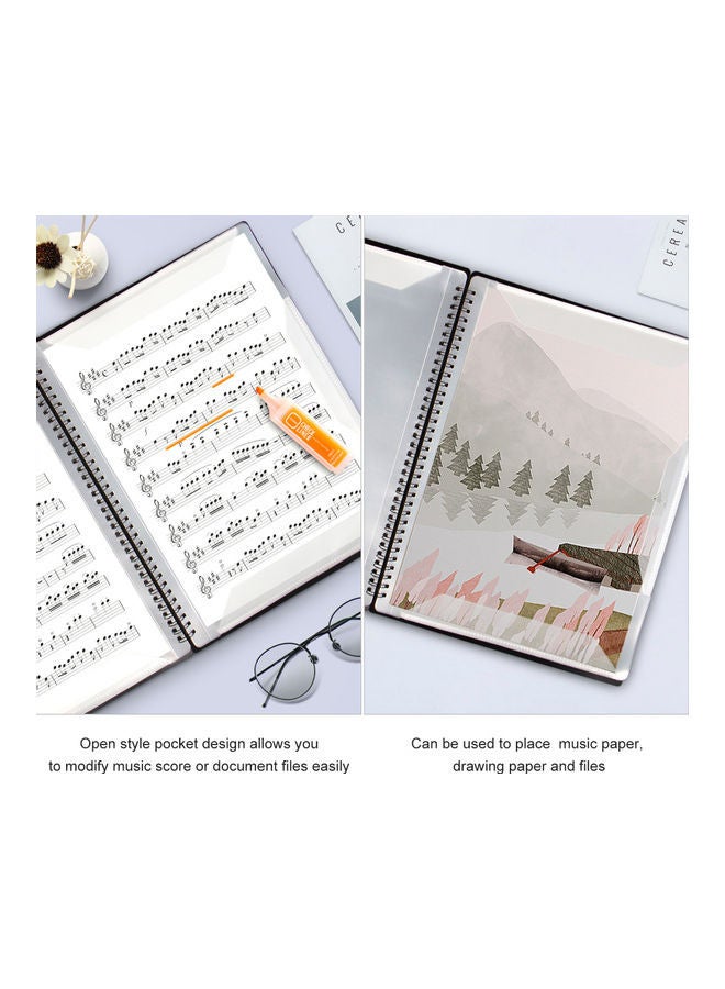 نيبمينينت منظم ملفات ومستندات مقاس A4 مزود بحامل لتسجيل الموسيقى - Image 2