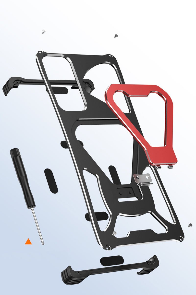 عام غطاء معدني متوافق مع Red Magic 10S Pro، مدمجة به حلقة قابلة للدوران 360 درجة، هيكل ألمنيوم واقي مخصص لتبديد الحرارة. - Image 3