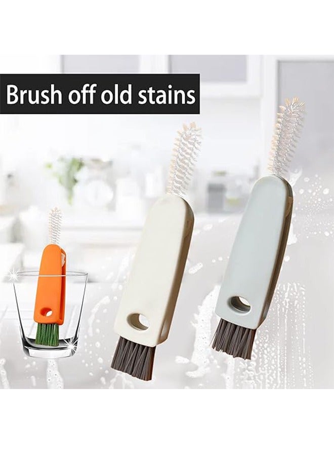 3 قطع 3 في 1 غطاء كوب زجاجة صغيرة تفاصيل فرشاة أدوات تنظيف القش فرشاة تنظيف زجاجة المياه للزجاجات، فرش تنظيف الجزر لتغطية أكواب زجاجات الرضاعة - Image 2