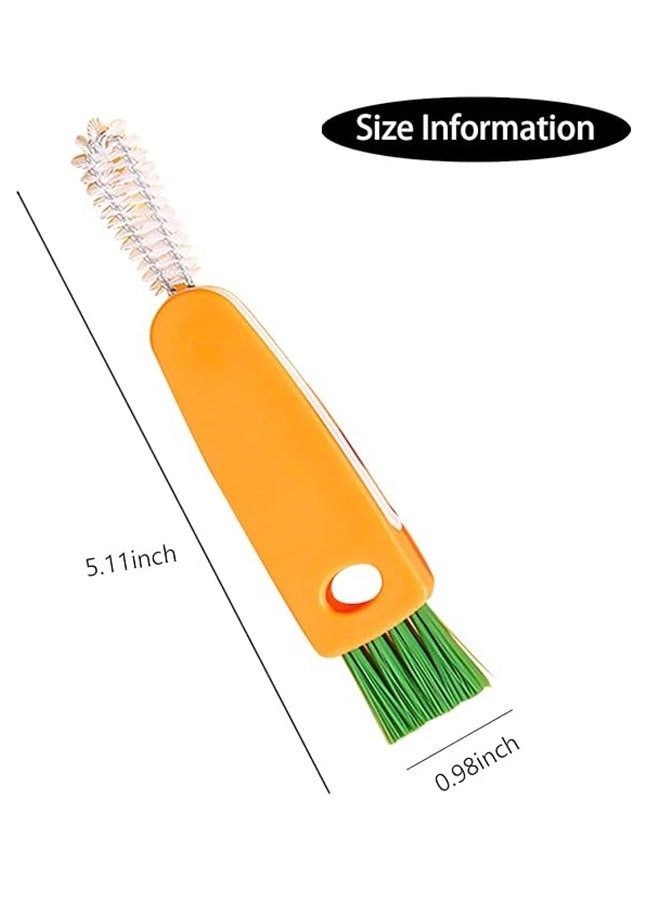 3 قطع 3 في 1 غطاء كوب زجاجة صغيرة تفاصيل فرشاة أدوات تنظيف القش فرشاة تنظيف زجاجة المياه للزجاجات، فرش تنظيف الجزر لتغطية أكواب زجاجات الرضاعة - Image 3