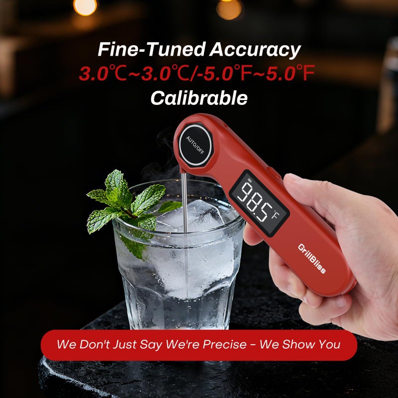 GrillBliss Instant Read Meat Thermometer, GrillBliss Digital Meat Thermometer with Â±0.5â„‰ Accuracy and 0.5S Fast Reading, Food Thermometer with VA LCD Display, Cooking Thermometer for Candy, Grill, BBQ, Brewing - Image 5