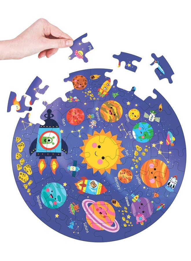 Fiddlys Creative Wooden Jigsaw Puzzle For Children 66Pcs (Solar System) - Image 3