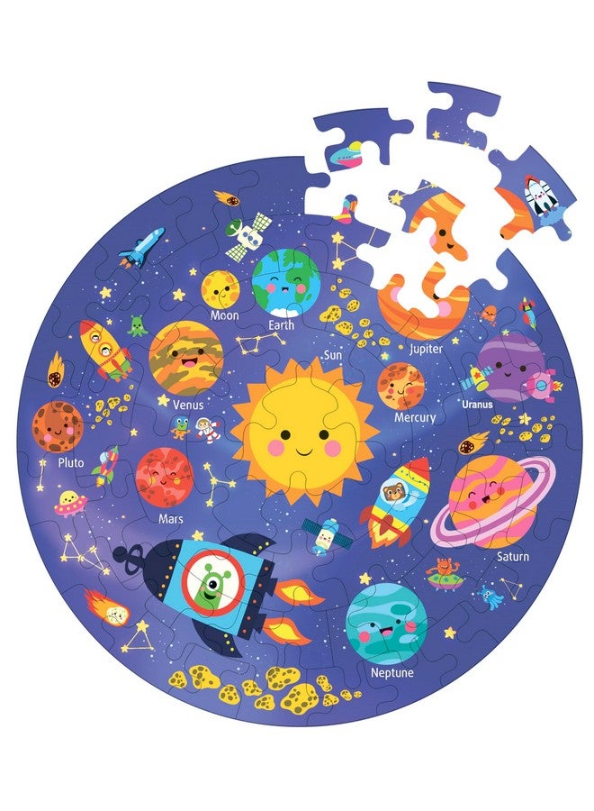Fiddlys Creative Wooden Jigsaw Puzzle For Children 66Pcs (Solar System) - Image 2