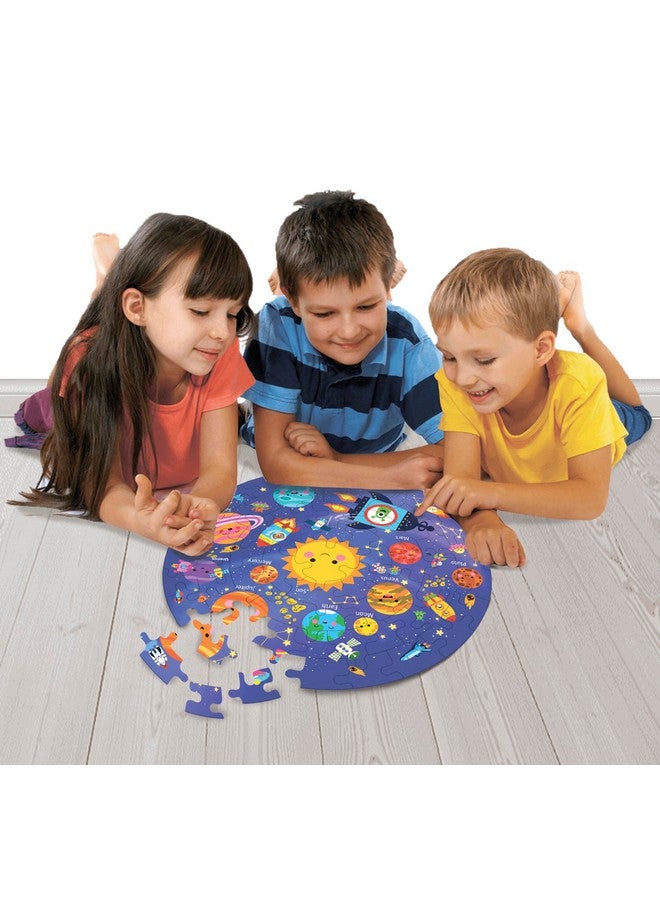 Fiddlys Creative Wooden Jigsaw Puzzle For Children 66Pcs (Solar System) - Image 4